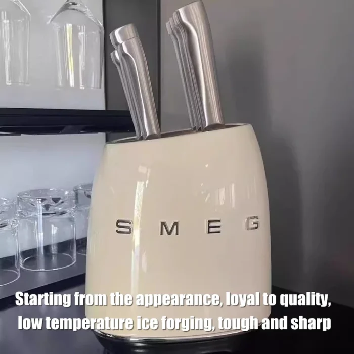 SMEG Knife Set Stainless Steel Kitchen Knife Multipurpose Knife Vegetable Knife European-Style Stainless Steel Fruit Knife Sharp Knife
